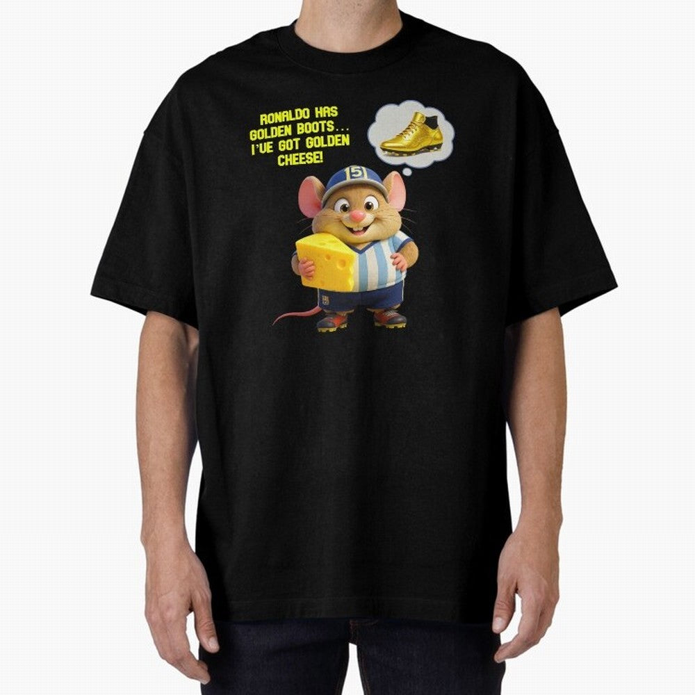 Zippy¡¯s Golden Cheese vs Ronaldo Oversized T-Shirt Celebrate the Biggest Stage of Match Day Hype around FIFA World Cup 2026 USA Canada Mexico, Haaland and Mbappe, Portugal, Spain and Germany, Football History, Final Match Energy, Crowd Noise and