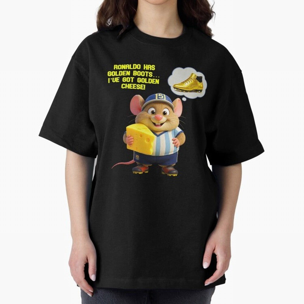 Zippy¡¯s Golden Cheese vs Ronaldo Oversized T-Shirt Celebrate the Biggest Stage of Match Day Hype around FIFA World Cup 2026 USA Canada Mexico, Haaland and Mbappe, Portugal, Spain and Germany, Football History, Final Match Energy, Crowd Noise and