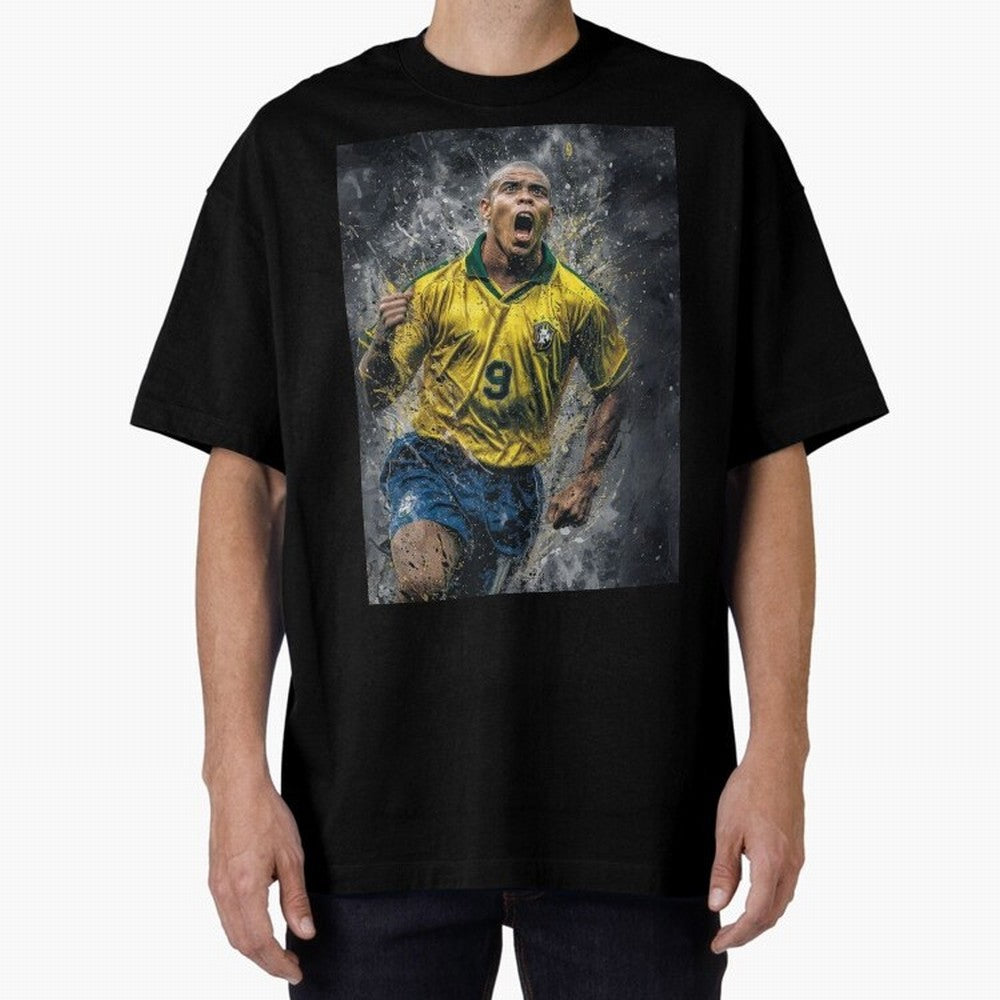 Ronaldo Naz¨¢rio - Il Fenomeno (Brazil) Oversized T-Shirt Celebrate National Team Dreams in FIFA World Cup 2026 for Fans of Haaland and Mbappe and Portugal, Bringing Football Festival Excitement, Trophy Ambitions, Country Rivalries and Star Player