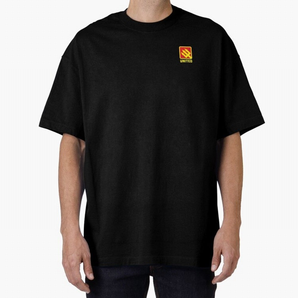 Manchester United Minimal Badge Oversized T-Shirt Stand Out with Spirit from Global Football Passion for FIFA World Cup 2026 USA Canada Mexico, Centered on Messi, CR7 and Mbappe, Netherlands, Classic Soccer Heritage, Championship Pressure, Fan