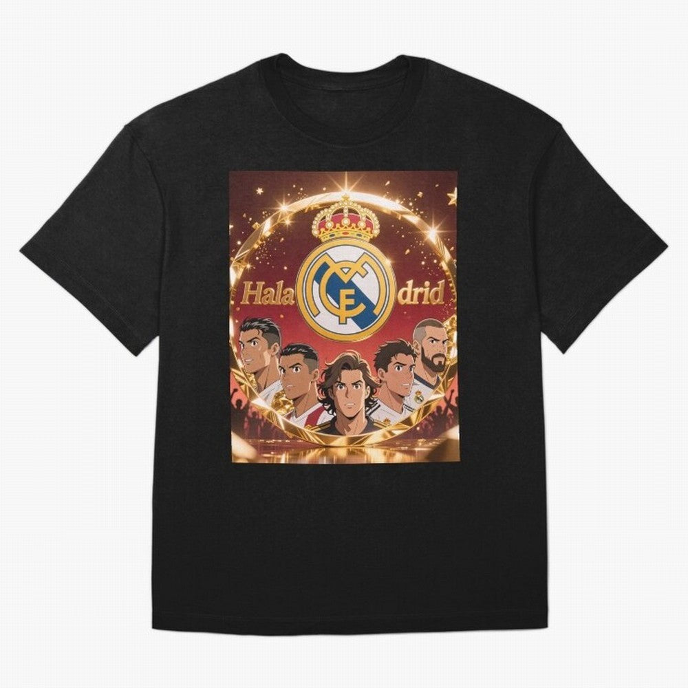 Estrellas del Real Madrid Oversized T-Shirt Capture Stadium Memories from the FIFA World Cup 2026 Journey through Messi and Cristiano Ronaldo Highlights, Portugal, Spain and Germany Pride, Soccer Culture, Superstar Moments, National Team Dreams and