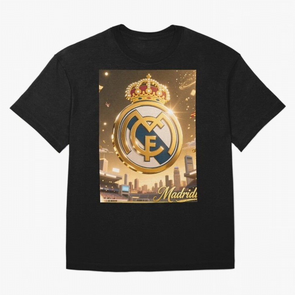 Madridistas Oversized T-Shirt Embrace Match Day Hype around FIFA World Cup 2026 Group Stage, Messi, Neymar and Mbappe, Spain, Classic Soccer Heritage, Championship Pressure, Fan Loyalty and International Pride; Ideal for Football Dads, Football