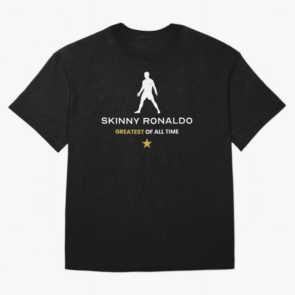 Skinny Ronaldo The Greatest Of All Time White Oversized T-Shirt Bring Retro Soccer Energy to FIFA World Cup 2026 Spirit, Highlighting Argentina, Messi, Champion Mindset, Group Stage Buzz, Knockout Tension and Passionate Fan Culture; Made for Die