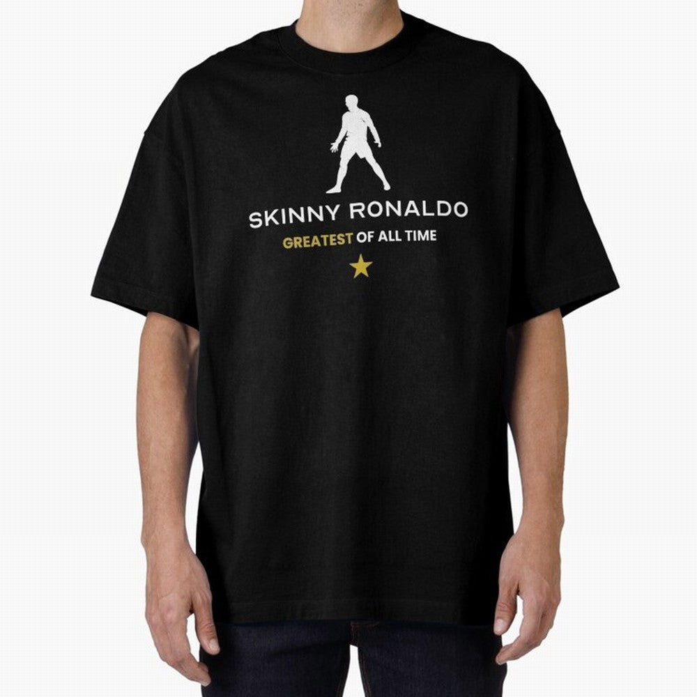 Skinny Ronaldo The Greatest Of All Time White Oversized T-Shirt Bring Retro Soccer Energy to FIFA World Cup 2026 Spirit, Highlighting Argentina, Messi, Champion Mindset, Group Stage Buzz, Knockout Tension and Passionate Fan Culture; Made for Die