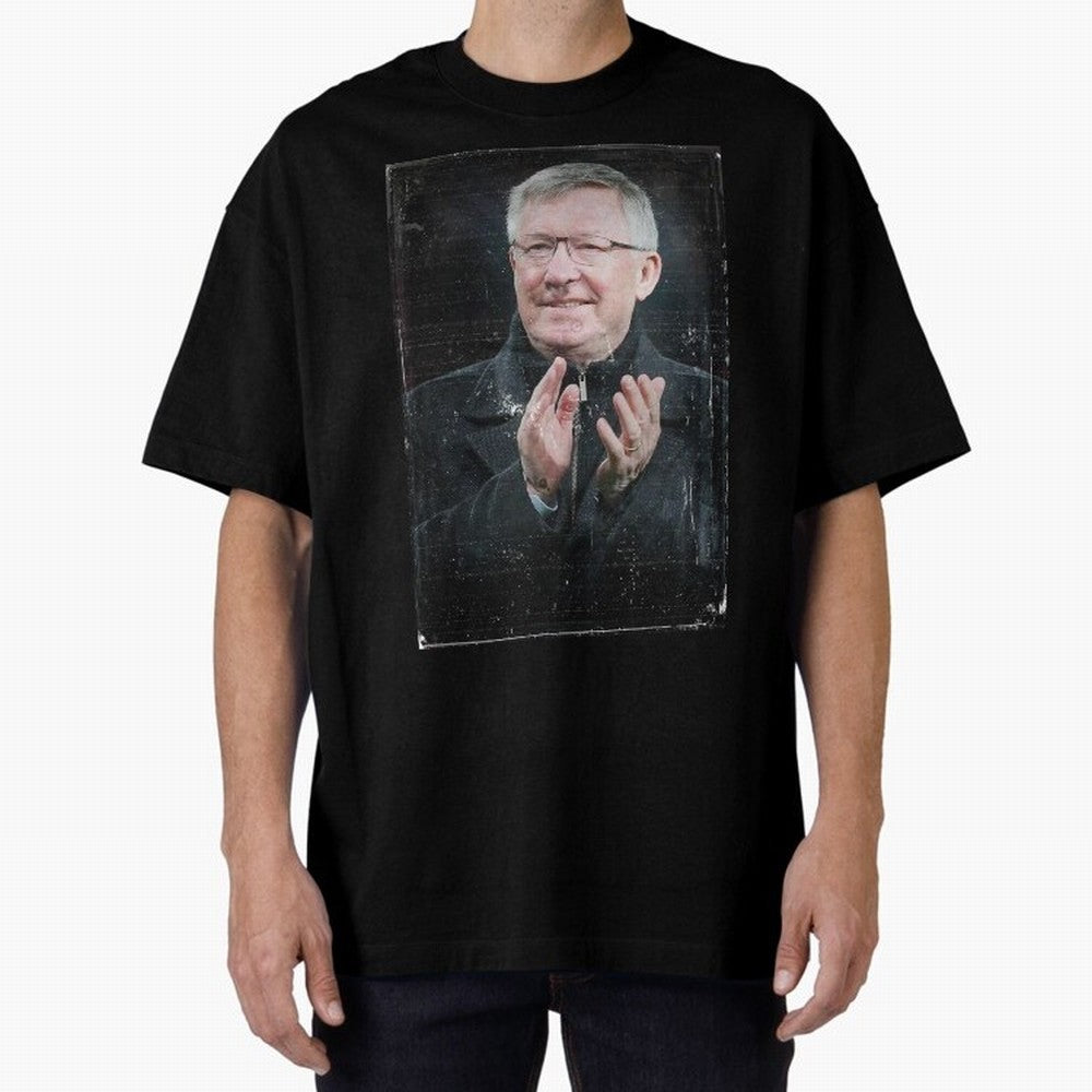 Sir Alex Ferguson Oversized T-Shirt Celebrate Football Heritage in the FIFA World Cup 2026 Group Stage Journey through Haaland and Mbappe Highlights, Portugal, Spain and Germany Pride, Stadium Memories, Football Loyalty, International Chants and