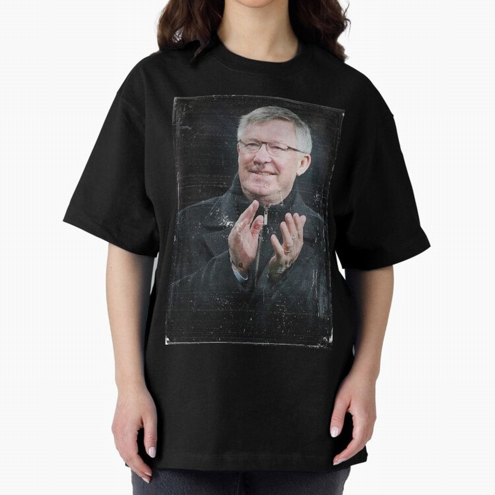 Sir Alex Ferguson Oversized T-Shirt Celebrate Football Heritage in the FIFA World Cup 2026 Group Stage Journey through Haaland and Mbappe Highlights, Portugal, Spain and Germany Pride, Stadium Memories, Football Loyalty, International Chants and