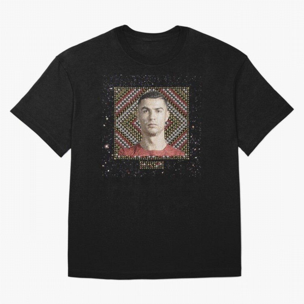 CR7 Emojified ¨C Ronaldo-Inspired Grid Tribute | Visual Power in Emoji Form | Football Legend Art Series Oversized T-Shirt Join Global Football Passion for FIFA World Cup 2026 Group Stage, Made for Messi, England, France and Netherlands, Stadium