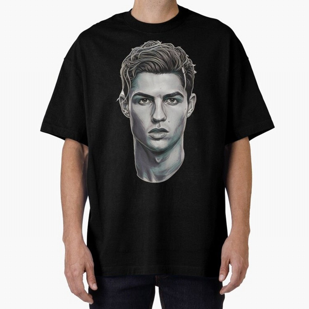 Ronaldo drawing 2008 Oversized T-Shirt Make Your Look Match FIFA World Cup 2026 USA Canada Mexico Celebrating Cristiano Ronaldo, England, France and Netherlands Energy, Champion Mindset, Group Stage Buzz, Knockout Tension and Passionate Fan