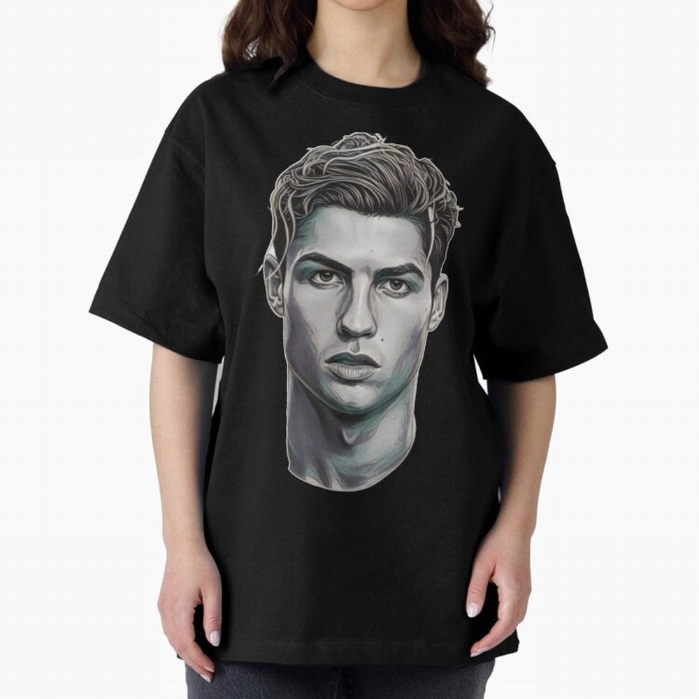 Ronaldo drawing 2008 Oversized T-Shirt Make Your Look Match FIFA World Cup 2026 USA Canada Mexico Celebrating Cristiano Ronaldo, England, France and Netherlands Energy, Champion Mindset, Group Stage Buzz, Knockout Tension and Passionate Fan