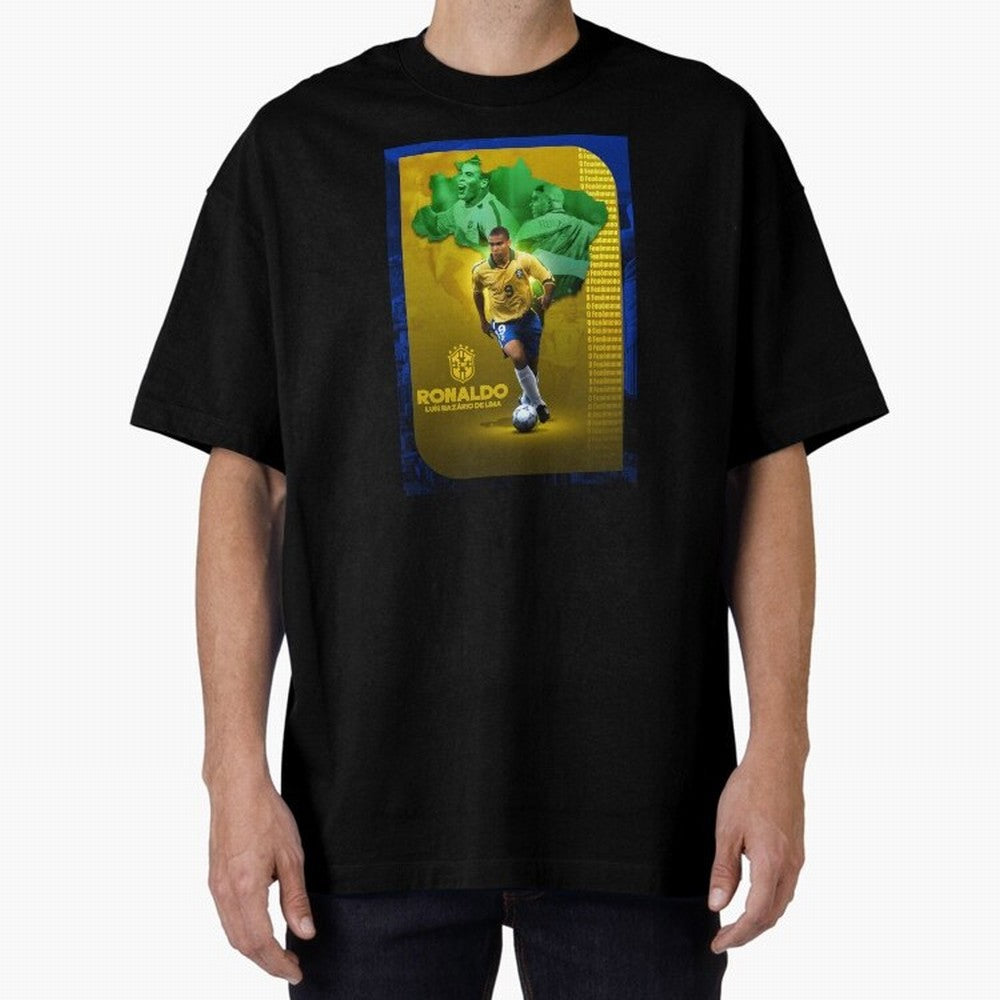 Ronaldo Lu¨ªs Naz¨¢rio de Lima O Fen?meno Brazil Football Legend Oversized T-Shirt Show Your Stadium Side during Match Day Hype around FIFA World Cup 2026 USA Canada Mexico, Messi and Cristiano Ronaldo, Brazil, Football Festival Excitement, Trophy