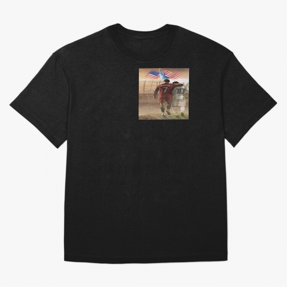 Ronaldo & messi 7_10 football USA sports top quality redbubble Oversized T-Shirt Follow the Final Road of Match Day Hype around FIFA World Cup 2026 USA Canada Mexico, Messi and Cristiano Ronaldo, France, Worldwide Fan Energy, Dramatic Goals,