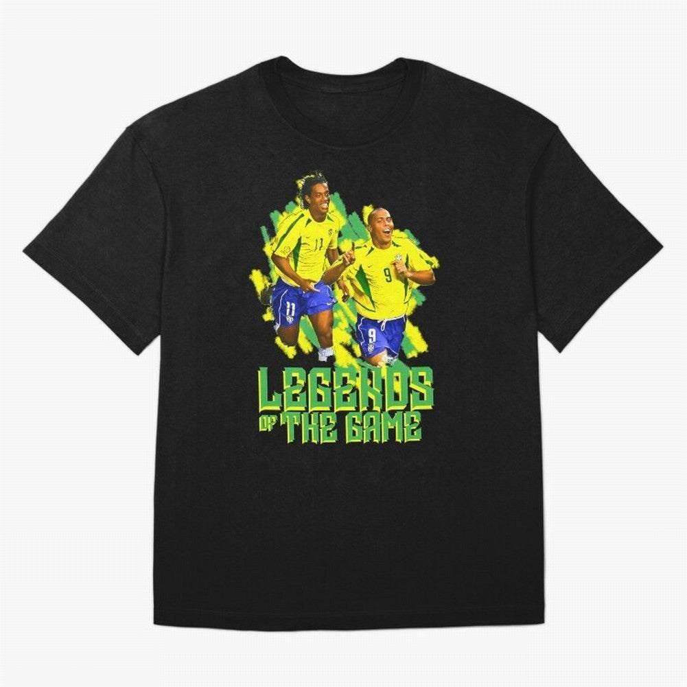 Ronaldinho and ronaldo brazil football print Oversized T-Shirt Step into Global Football Passion for FIFA World Cup 2026 Group Stage, Capturing Messi, Neymar and Mbappe, Spain and Netherlands, Game Day Rituals, Football Legends, Country Pride and