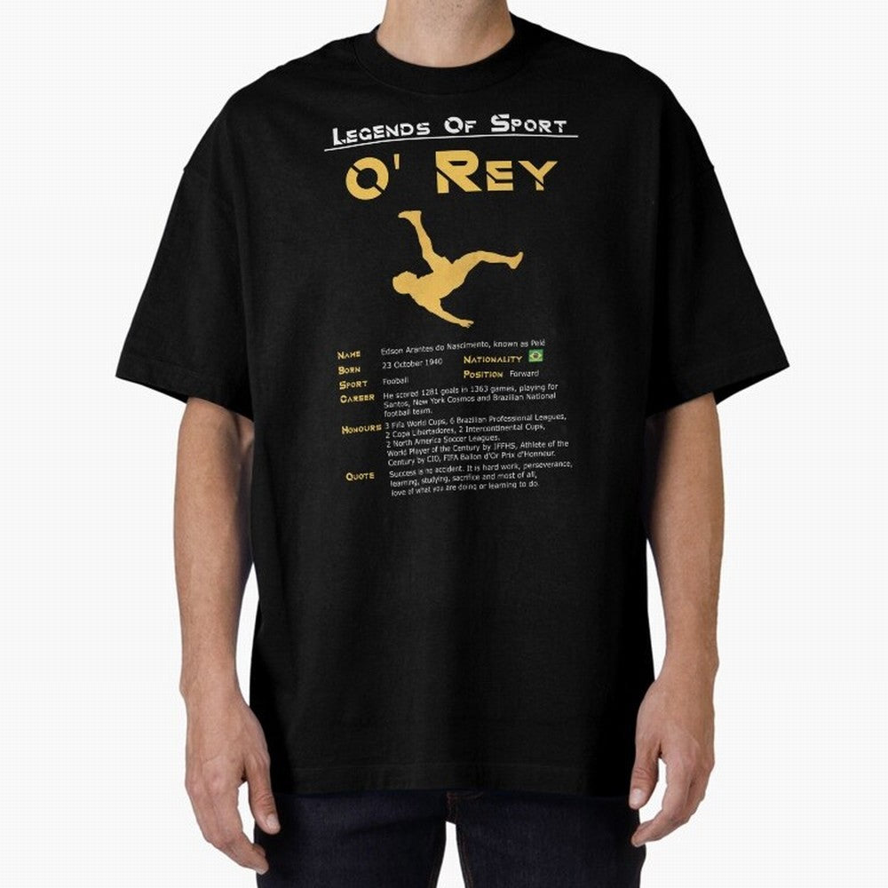 Legends of Sport Pele Pel¨¦ Oversized T-Shirt Keep Football History Alive during Match Day Hype around FIFA World Cup 2026, Messi, CR7 and Mbappe, France and Portugal, Match Day Excitement, Supporter Culture, Golden Goals and Global Football
