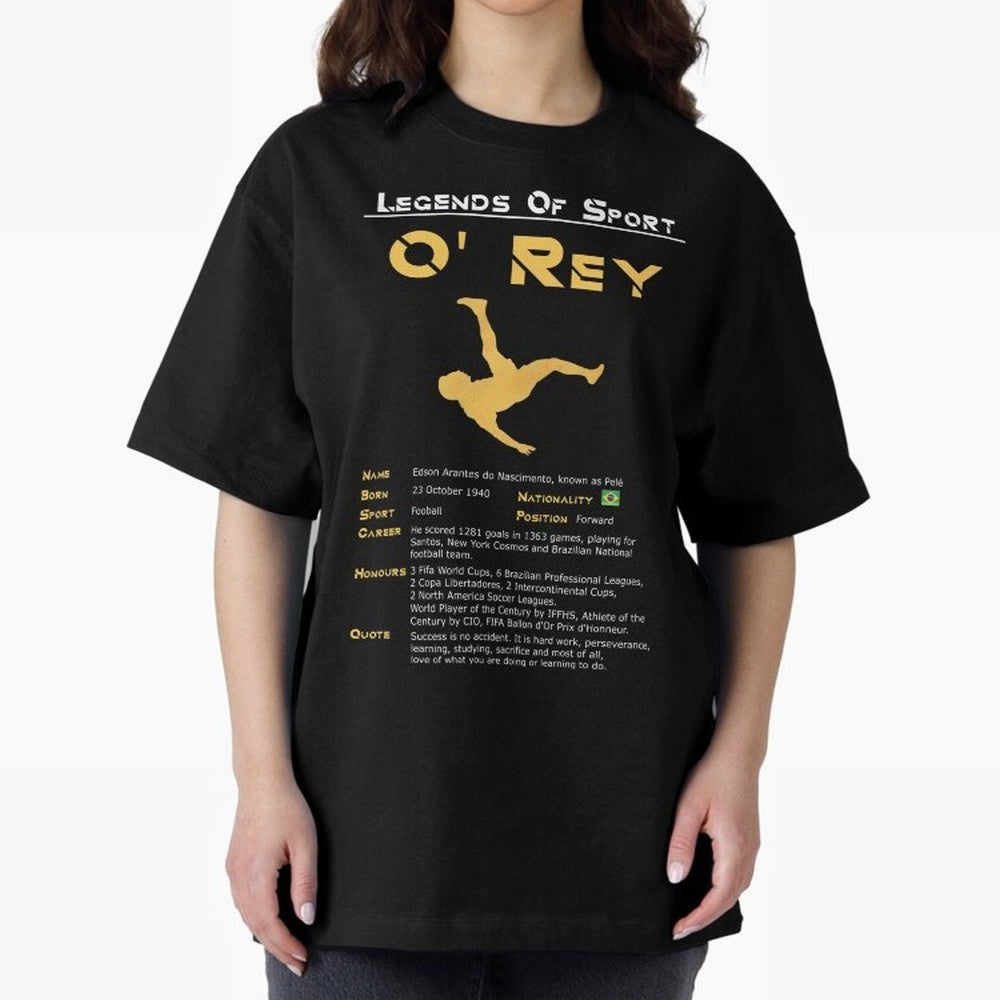 Legends of Sport Pele Pel¨¦ Oversized T-Shirt Keep Football History Alive during Match Day Hype around FIFA World Cup 2026, Messi, CR7 and Mbappe, France and Portugal, Match Day Excitement, Supporter Culture, Golden Goals and Global Football