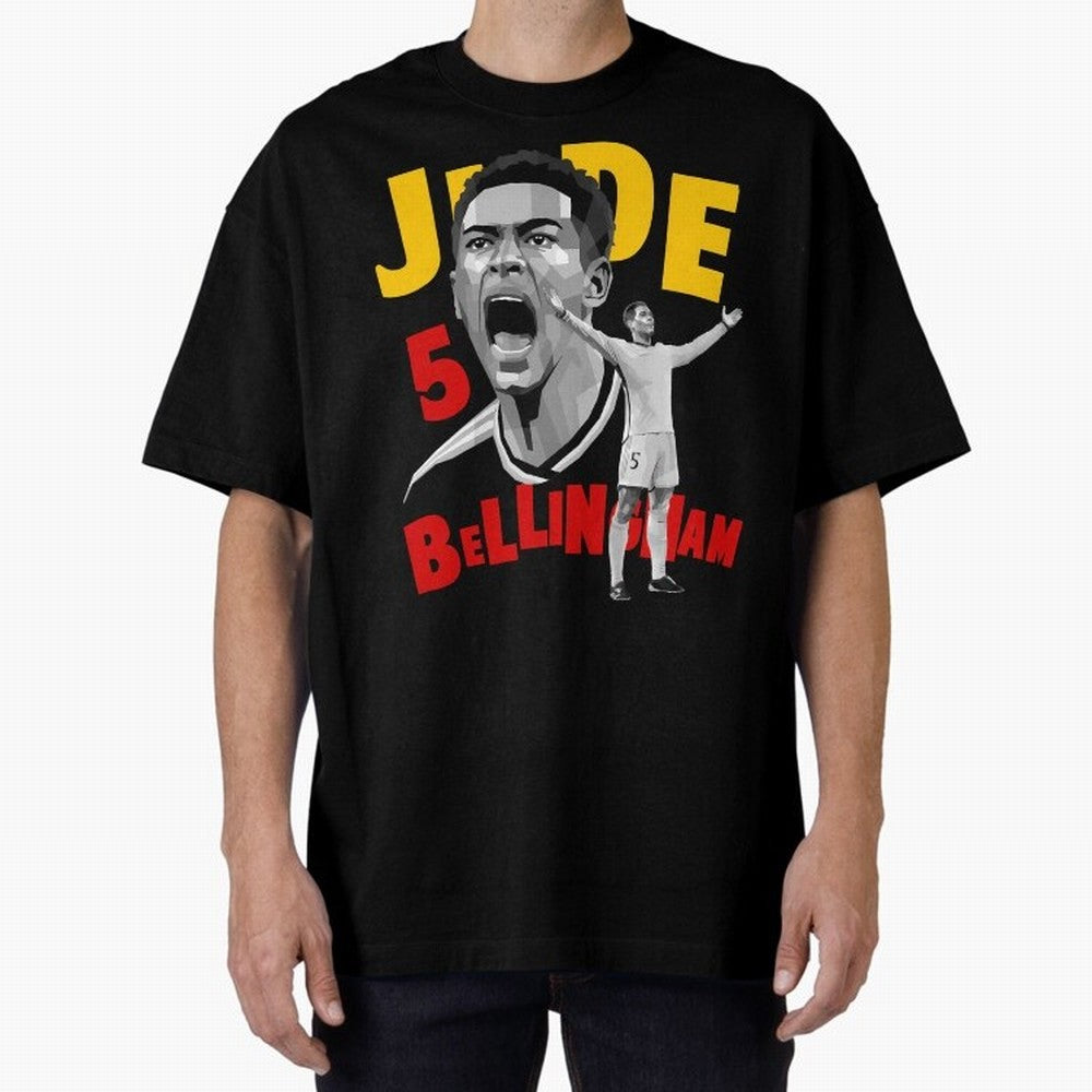 Jude Bellingham Oversized T-Shirt Bring the FIFA World Cup 2026 Journey through Messi, CR7 and Mbappe Highlights, England, France and Netherlands Pride, Goal Celebration Energy, Supporter Heritage, Football Icons and Worldwide Tournament Joy; Built
