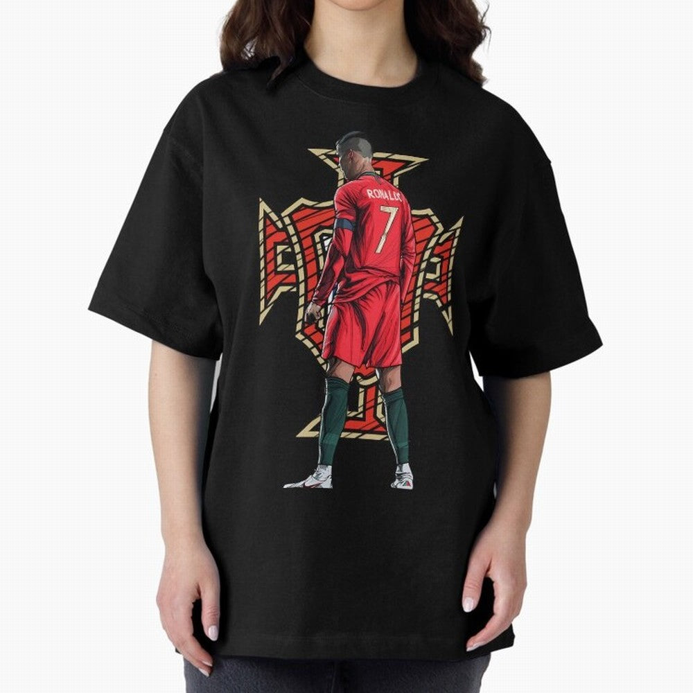 Portugal Ronaldo No.7 Artwork For Soccer Fans, Gift For Football Supporters Oversized T-Shirt Celebrate the Biggest Stage of FIFA World Cup 2026 Highlighting Neymar, Haaland and Cristiano Ronaldo, Netherlands Energy, Football History, Final Match