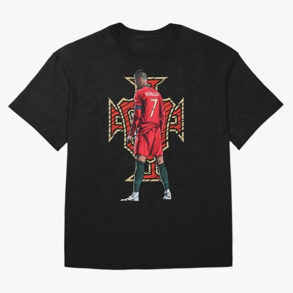 Portugal Ronaldo No.7 Artwork For Soccer Fans, Gift For Football Supporters Oversized T-Shirt Celebrate the Biggest Stage of FIFA World Cup 2026 Highlighting Neymar, Haaland and Cristiano Ronaldo, Netherlands Energy, Football History, Final Match