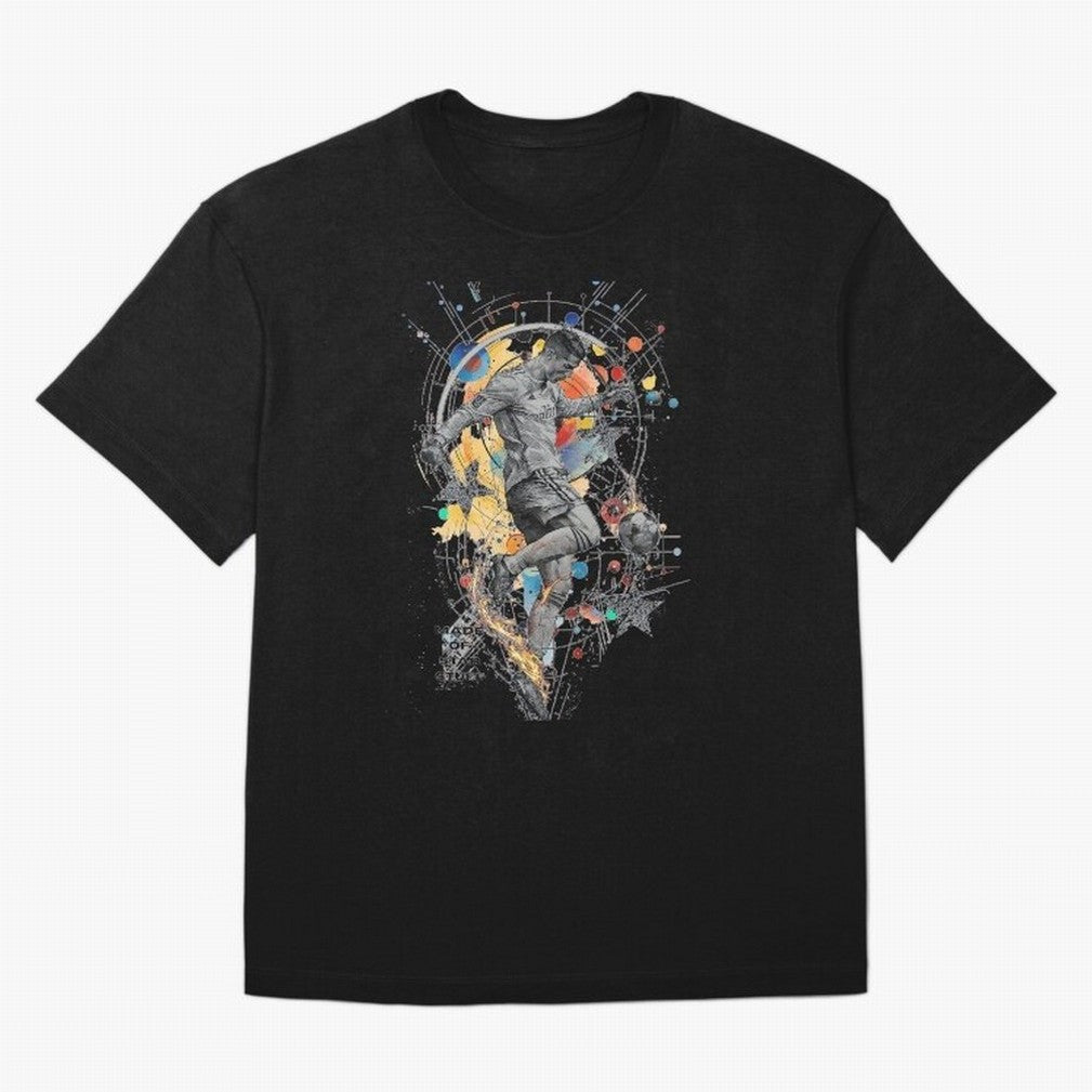 Cosmic Ronaldo Made of Star Stuff Artwork For Football Fans Gift For Soccer Enthusiasts Oversized T-Shirt Follow Match Day Hype around FIFA World Cup 2026, Haaland and Mbappe, Spain and Netherlands, Stadium Chants, National Pride, Trophy Dreams and