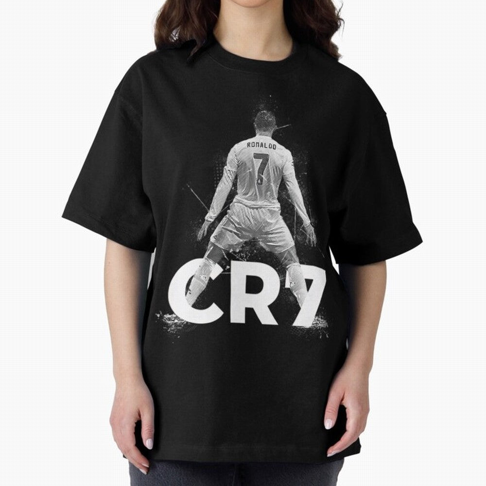 CR7 Ronaldo Celebration Artwork For Football Fans Gift For Soccer Enthusiasts Oversized T-Shirt Represent Fans Who Live for FIFA World Cup 2026 USA Canada Mexico Spirit, Built around Argentina, France and Brazil, CR7, Football Passion, Legendary
