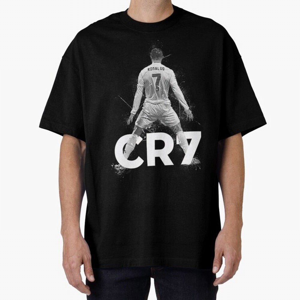 CR7 Ronaldo Celebration Artwork For Football Fans Gift For Soccer Enthusiasts Oversized T-Shirt Represent Fans Who Live for FIFA World Cup 2026 USA Canada Mexico Spirit, Built around Argentina, France and Brazil, CR7, Football Passion, Legendary