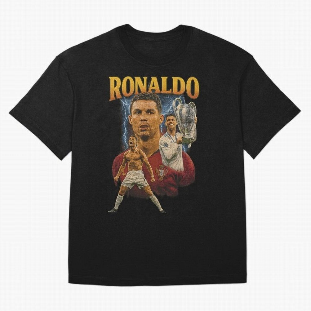 Ronaldo Champion Victory Design For Football Fans Gift For Soccer Supporters Oversized T-Shirt Turn Up for Global Football Passion for FIFA World Cup 2026 Group Stage, Built around Messi, Neymar and Mbappe, Brazil, Portugal and Argentina, Stadium