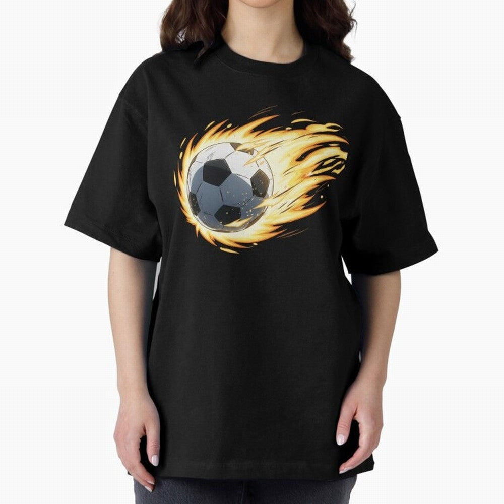Soccer anime Oversized T-Shirt Share FIFA World Cup 2026 USA Canada Mexico Filled with Haaland and Mbappe, Argentina and Brazil Energy, Football Festival Excitement, Trophy Ambitions, Country Rivalries and Star Player Buzz; Great for Supporters Who