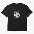 Soccer Ball with Kings Crown, Sticker Illustration Oversized T-Shirt Step into FIFA World Cup 2026 USA Canada Mexico for Fans of Mbappe and England, Bringing Goal Celebration Energy, Supporter Heritage, Football Icons and Worldwide Tournament Joy;