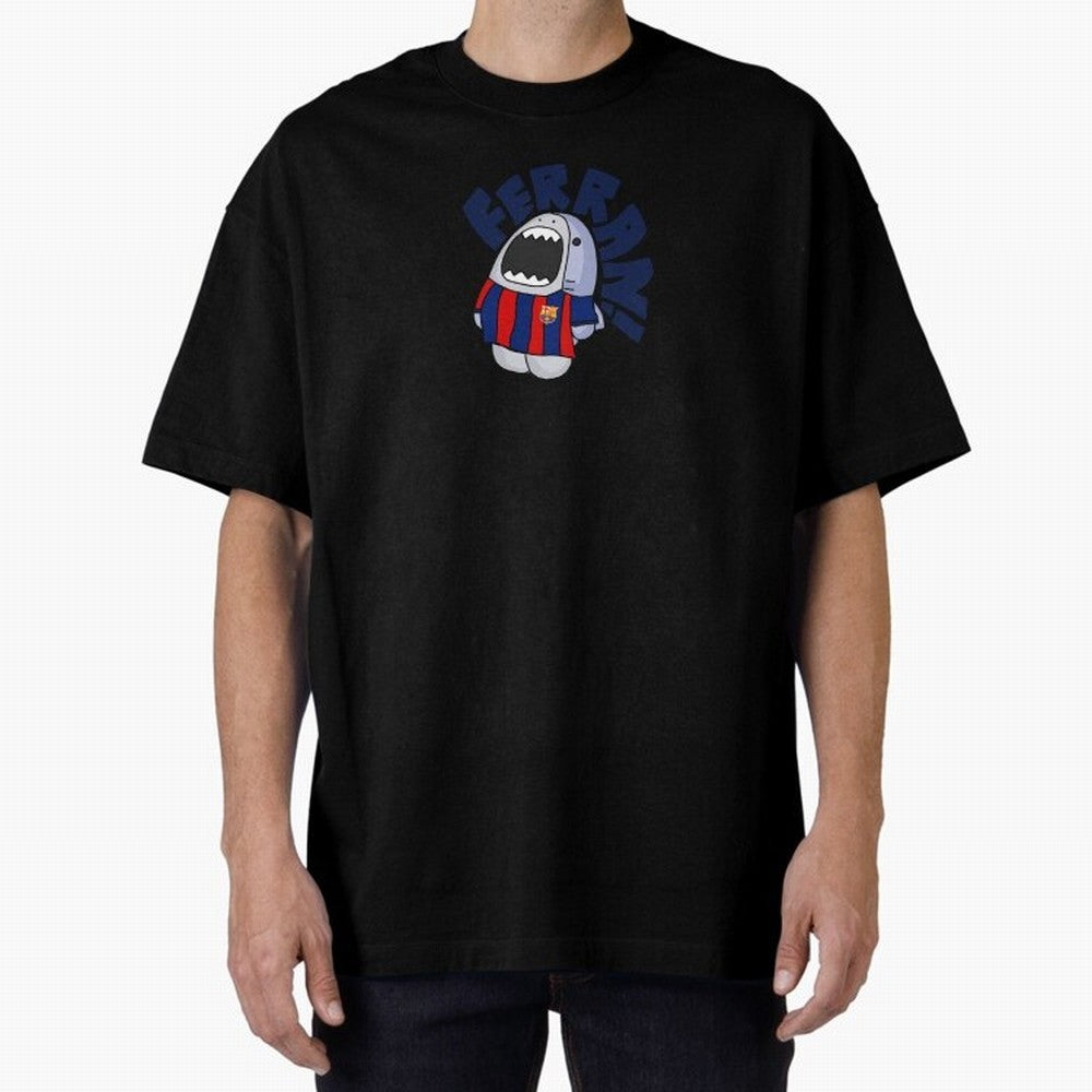 Ferran shark sticker Oversized T-Shirt Capture FIFA World Cup 2026 Group Stage Spirit, Built around England, Mbappe, Classic Soccer Heritage, Championship Pressure, Fan Loyalty and International Pride; Made for Die Hard Supporters, Soccer Lovers,