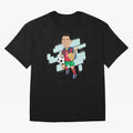 BACK TO SCHOOL - CARICATURE - CHRISTIANO - RONALDO Oversized T-Shirt Experience FIFA World Cup 2026 USA Canada Mexico Highlighting Mbappe, Brazil, Portugal and Argentina Energy, Global Supporter Spirit, Legendary Goals, National Colors and