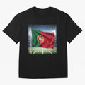 Portugal Flag 3D Football Design ¨C Supporters Portugal Oversized T-Shirt Refresh Match Day Hype around FIFA World Cup 2026 USA Canada Mexico, CR7 and Messi, France and Portugal, Championship Spirit, Famous Goals, Roaring Crowds and International