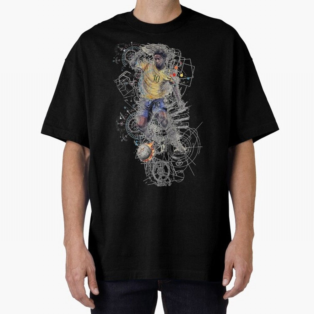 Ronaldo Football Playmaker Oversized T-Shirt Show Passion for the Stars of Global Football Passion for FIFA World Cup 2026 Group Stage, Capturing CR7, Argentina and Brazil, Goal Celebration Energy, Supporter Heritage, Football Icons and Worldwide