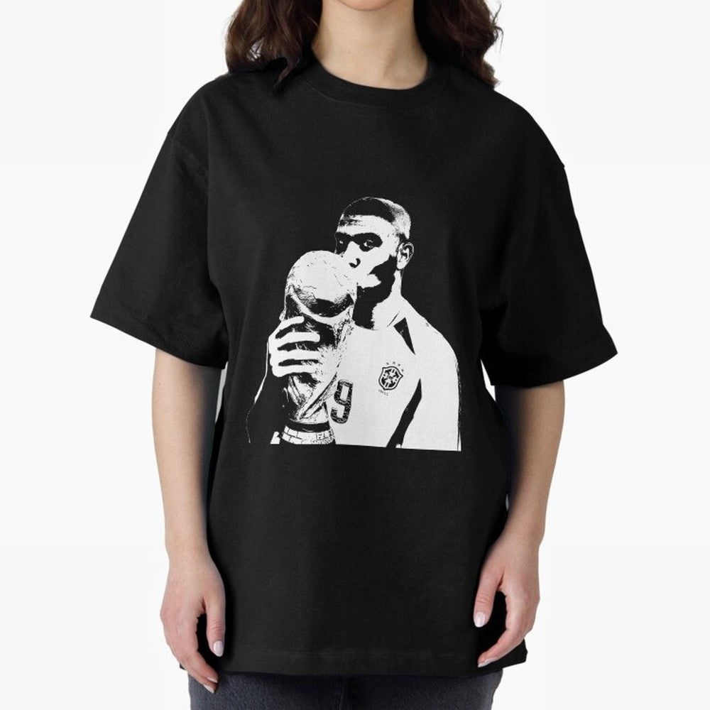 Design Ronaldo Fen?meno Oversized T-Shirt Elevate FIFA World Cup 2026 for Fans of Haaland and Mbappe and Brazil, Portugal and Argentina, Bringing Football History, Final Match Energy, Crowd Noise and Once in a Lifetime Moments; Ideal for Passionate