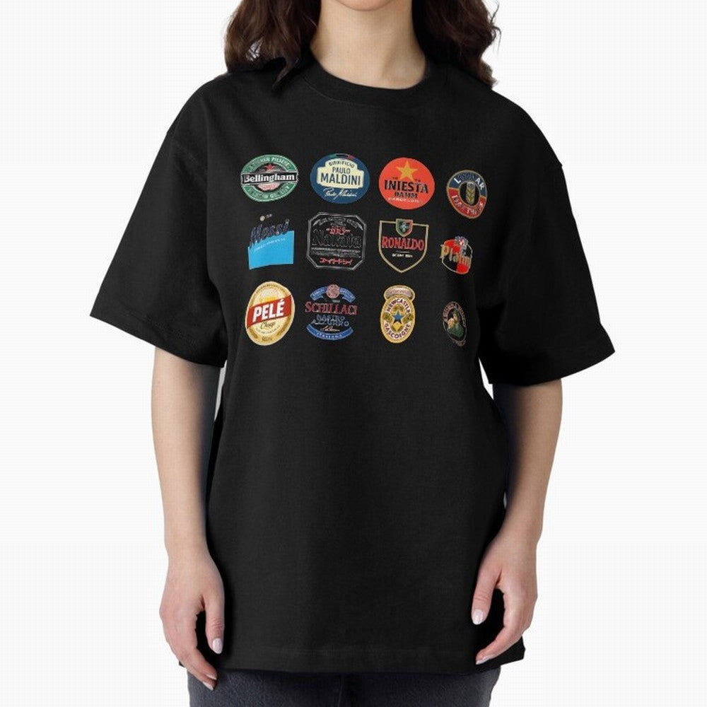 Legendary Lager Lineup ¨C Football Icons as Beer Labels (Sticker Set / Poster) Oversized T-Shirt Feel the Roar of the FIFA World Cup 2026 USA Canada Mexico Journey through Cristiano Ronaldo, Haaland and CR7 Highlights, Netherlands Pride, Champion