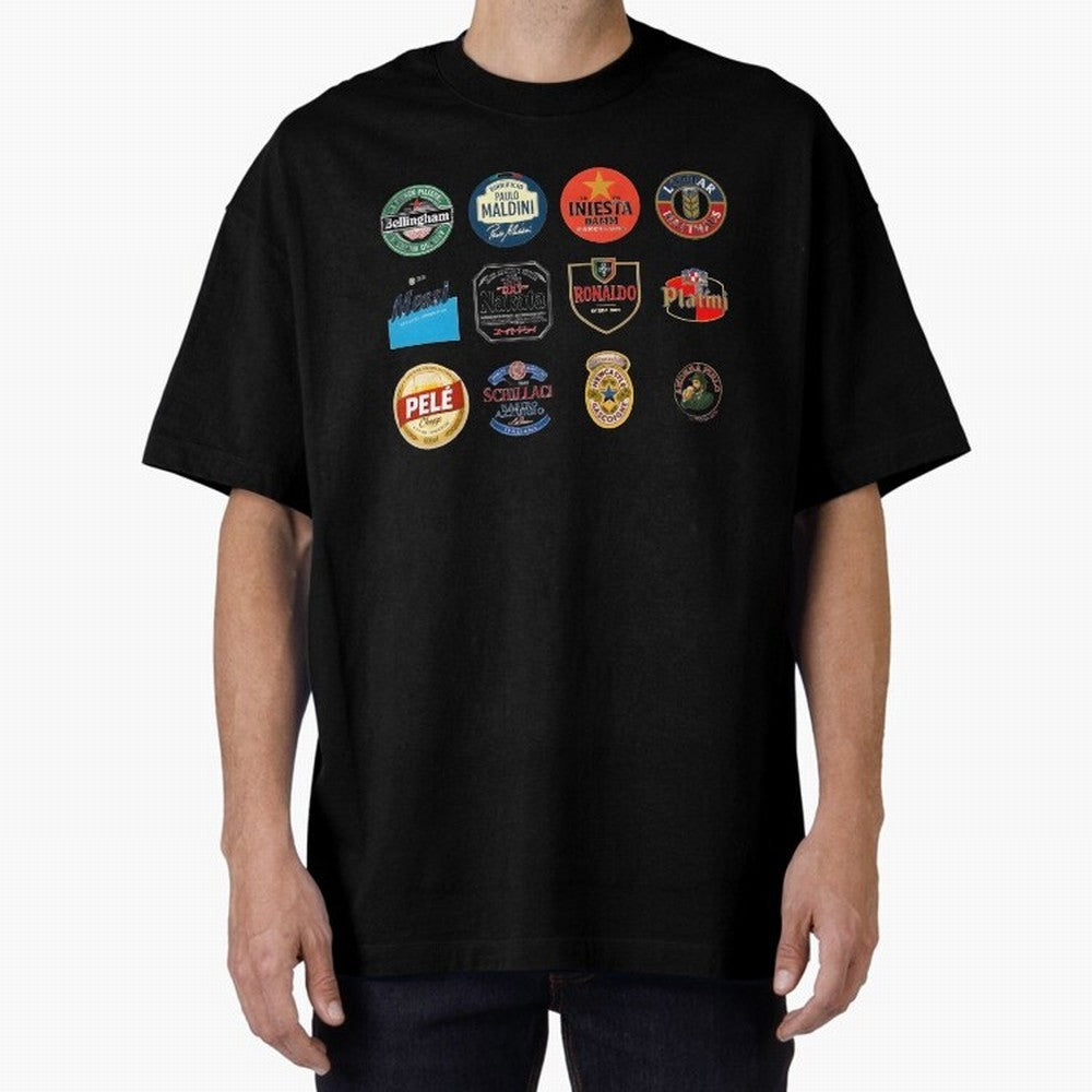 Legendary Lager Lineup ¨C Football Icons as Beer Labels (Sticker Set / Poster) Oversized T-Shirt Feel the Roar of the FIFA World Cup 2026 USA Canada Mexico Journey through Cristiano Ronaldo, Haaland and CR7 Highlights, Netherlands Pride, Champion