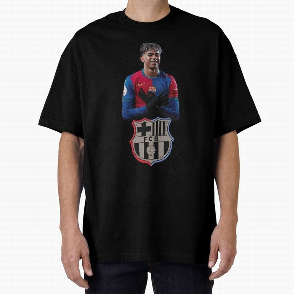 Lamine Oversized T-Shirt Support Iconic Players in FIFA World Cup 2026 Spirit, Centered on France and Portugal, Messi and Cristiano Ronaldo, Global Supporter Spirit, Legendary Goals, National Colors and Tournament Celebration; Ideal for Football