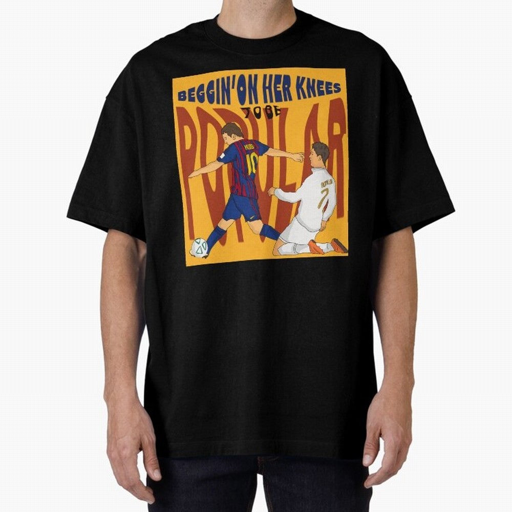 Messi and Ronaldo el classico Oversized T-Shirt Bring Match Day Fire to FIFA World Cup 2026 USA Canada Mexico Spirit, Made for France, CR7, Tournament Hype, Historic Matchups, Family Viewing Parties and Global Sports Pride; Great for Watch Parties,
