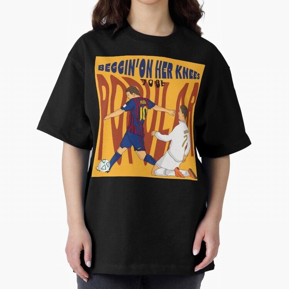 Messi and Ronaldo el classico Oversized T-Shirt Bring Match Day Fire to FIFA World Cup 2026 USA Canada Mexico Spirit, Made for France, CR7, Tournament Hype, Historic Matchups, Family Viewing Parties and Global Sports Pride; Great for Watch Parties,