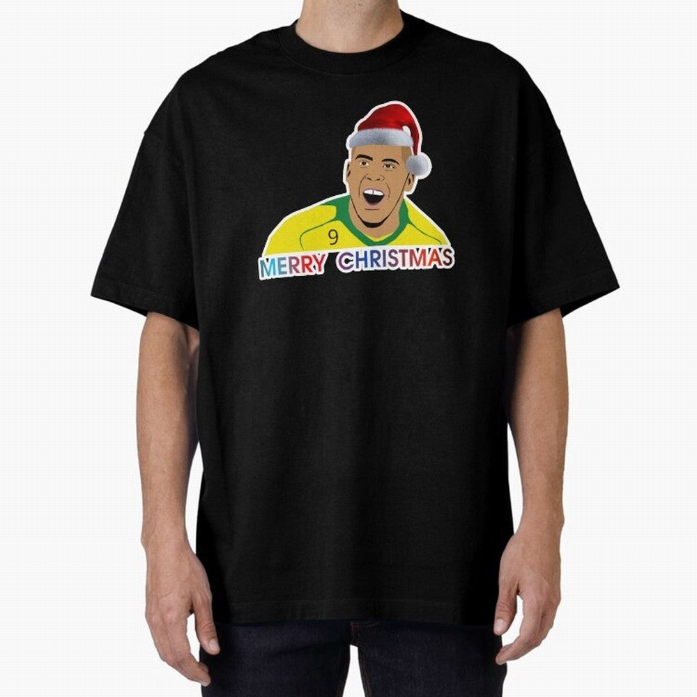 Ronaldo Christmas illustration Oversized T-Shirt Represent FIFA World Cup 2026 Group Stage Centered on CR7, Netherlands Energy, Champion Mindset, Group Stage Buzz, Knockout Tension and Passionate Fan Culture; Perfect for Supporters Who Want Bold