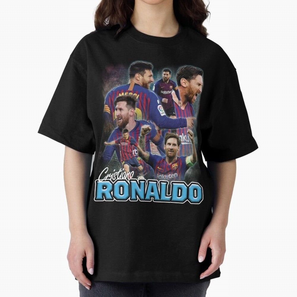 Ronaldo / Messi Pardoy Shirt Oversized T-Shirt Honor the Beautiful Game during FIFA World Cup 2026 for Fans of Cristiano Ronaldo and France and Portugal, Bringing Match Day Excitement, Supporter Culture, Golden Goals and Global Football Passion;