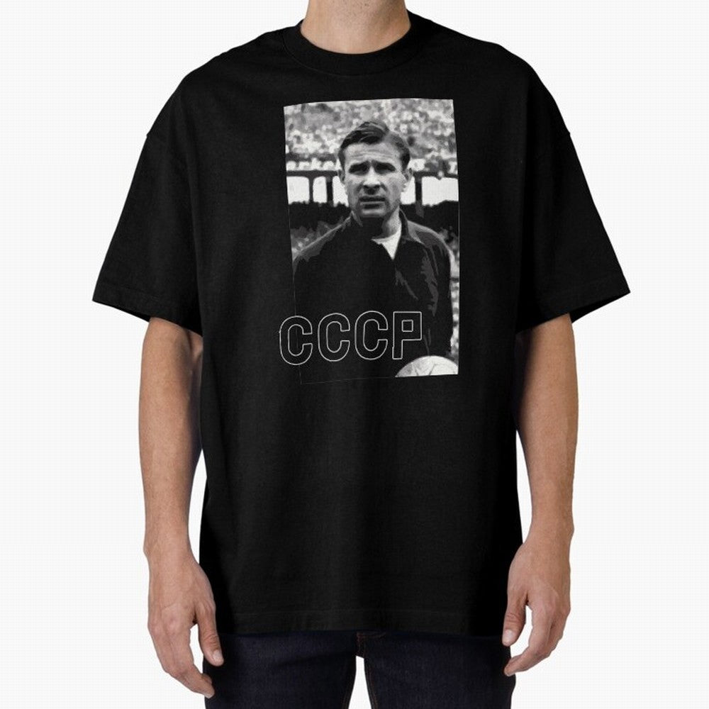 Lev Yashin Football Legends1 Oversized T-Shirt Live for the Drama of FIFA World Cup 2026 Group Stage Capturing CR7, Argentina Energy, Football Festival Excitement, Trophy Ambitions, Country Rivalries and Star Player Buzz; Created for Match Day