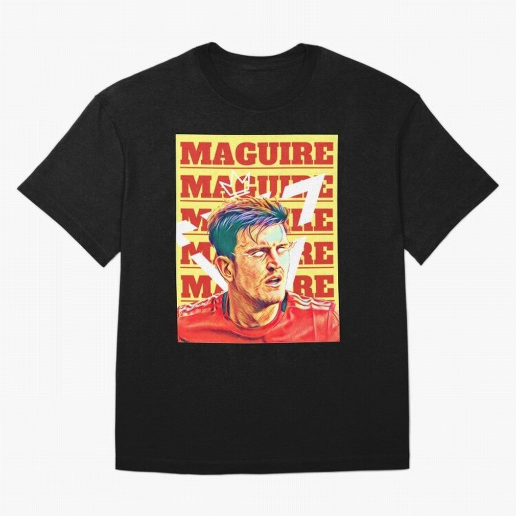 HARRY MAGUIRE, THE CAPTAIN Oversized T-Shirt Feel International Energy from FIFA World Cup 2026 Group Stage Centered on Neymar, Haaland and Cristiano Ronaldo, France and Portugal Energy, Retro Football Energy, Iconic Rivalries, Trophy Chase Drama