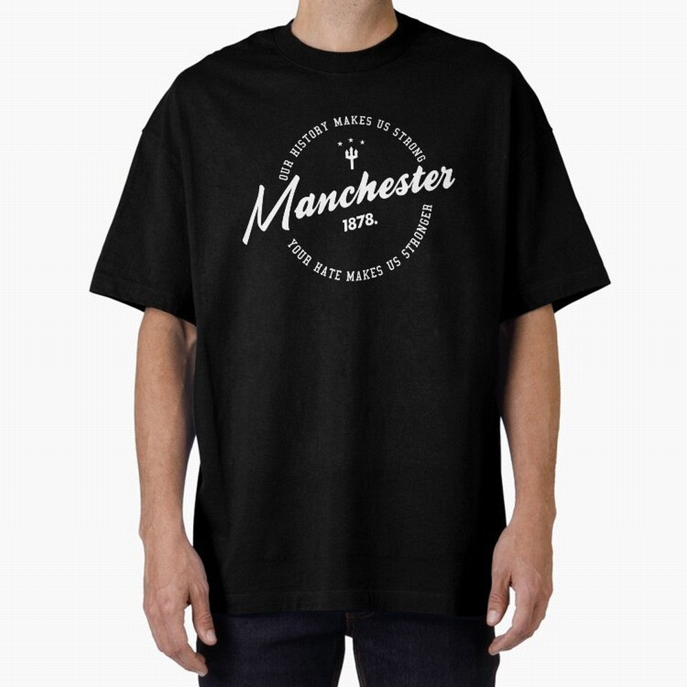 Mancester United Quotes Oversized T-Shirt Turn Up for the FIFA World Cup 2026 Journey through CR7 and Messi Highlights, Portugal Pride, Classic Soccer Heritage, Championship Pressure, Fan Loyalty and International Pride; Great for Supporters Who