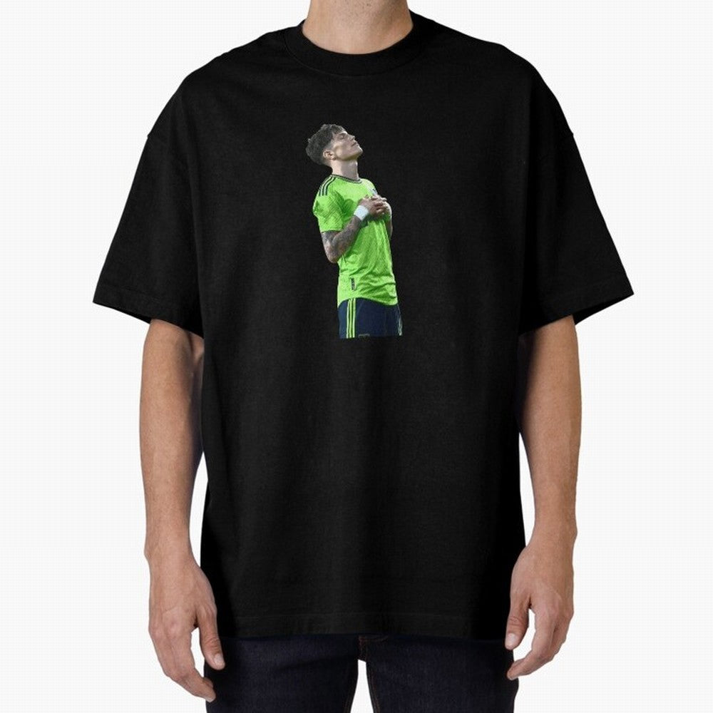 Alejandro Garnacho Oversized T-Shirt Stand Out with Spirit from Global Football Passion for FIFA World Cup 2026 USA Canada Mexico, Celebrating Mbappe, Netherlands, Tournament Hype, Historic Matchups, Family Viewing Parties and Global Sports Pride;