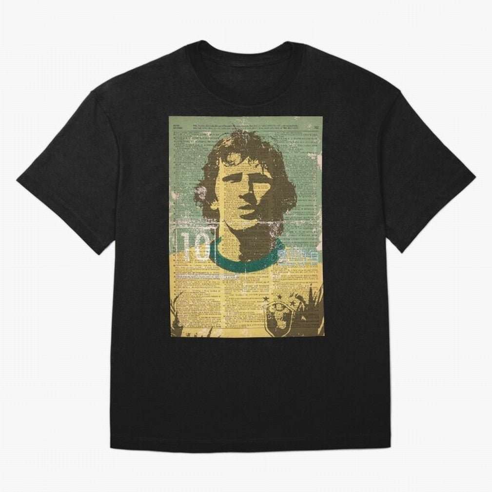 ZICO Oversized T-Shirt Show Fan Pride Across FIFA World Cup 2026 Inspired by CR7, Brazil Energy, Sports Nostalgia, International Competition, Famous Players and Unforgettable Victories; Ideal for Passionate Fans Who Love Underdog Stories, Superstar