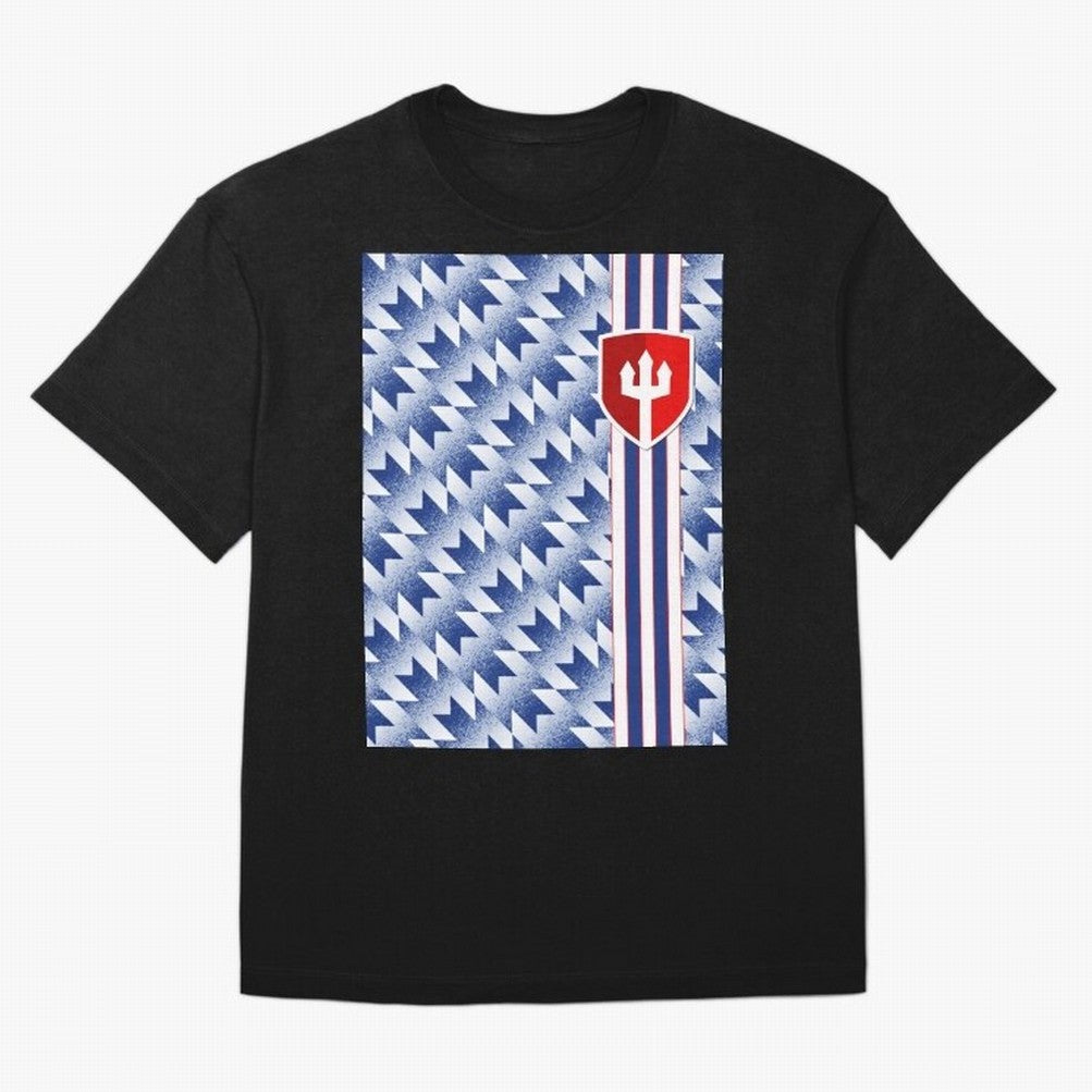 Manchester United 94 Away Jersey Pattern Oversized T-Shirt Celebrate Global Passion for FIFA World Cup 2026 USA Canada Mexico Spirit, Capturing Spain and Netherlands, Messi, Champion Mindset, Group Stage Buzz, Knockout Tension and Passionate Fan