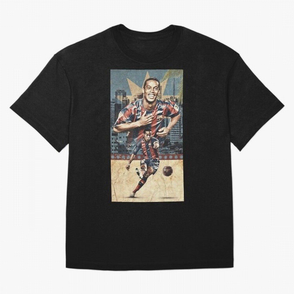 Ronaldinho Design Oversized T-Shirt Honor the Beautiful Game during FIFA World Cup 2026 for Fans of Messi, CR7 and Mbappe and Germany, Bringing Stadium Chants, National Pride, Trophy Dreams and Unforgettable Football Memories; Ideal for Football