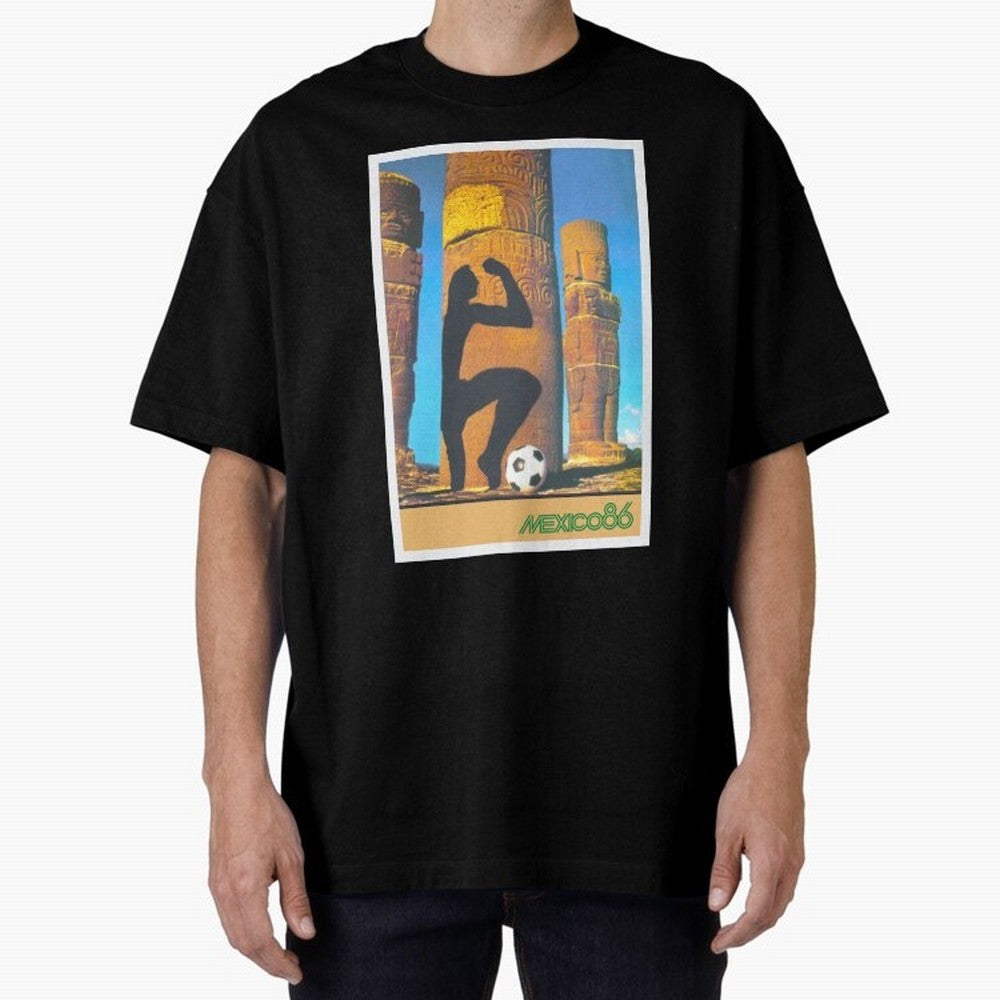 Mexico 86 Oversized T-Shirt Create the FIFA World Cup 2026 Group Stage Journey through CR7 and Messi Highlights, France Pride, Champion Mindset, Group Stage Buzz, Knockout Tension and Passionate Fan Culture; Perfect for Fans, Collectors, Family