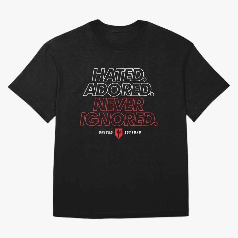 Hated, Adored, Never Ignored - Manchester United! Oversized T-Shirt Celebrate Global Football Passion for FIFA World Cup 2026 USA Canada Mexico, Centered on CR7, Brazil, Portugal and Argentina, Game Day Rituals, Football Legends, Country Pride and