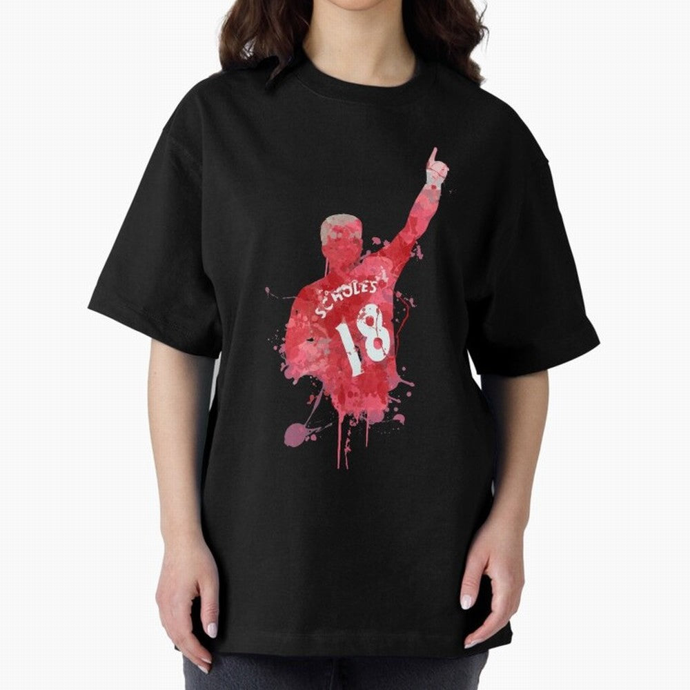Paul Scholes Manchester United Legend Art Oversized T-Shirt Refresh Match Day Hype around FIFA World Cup 2026, CR7, Argentina and Brazil, Stadium Memories, Football Loyalty, International Chants and Championship Tradition; Built for Supporters