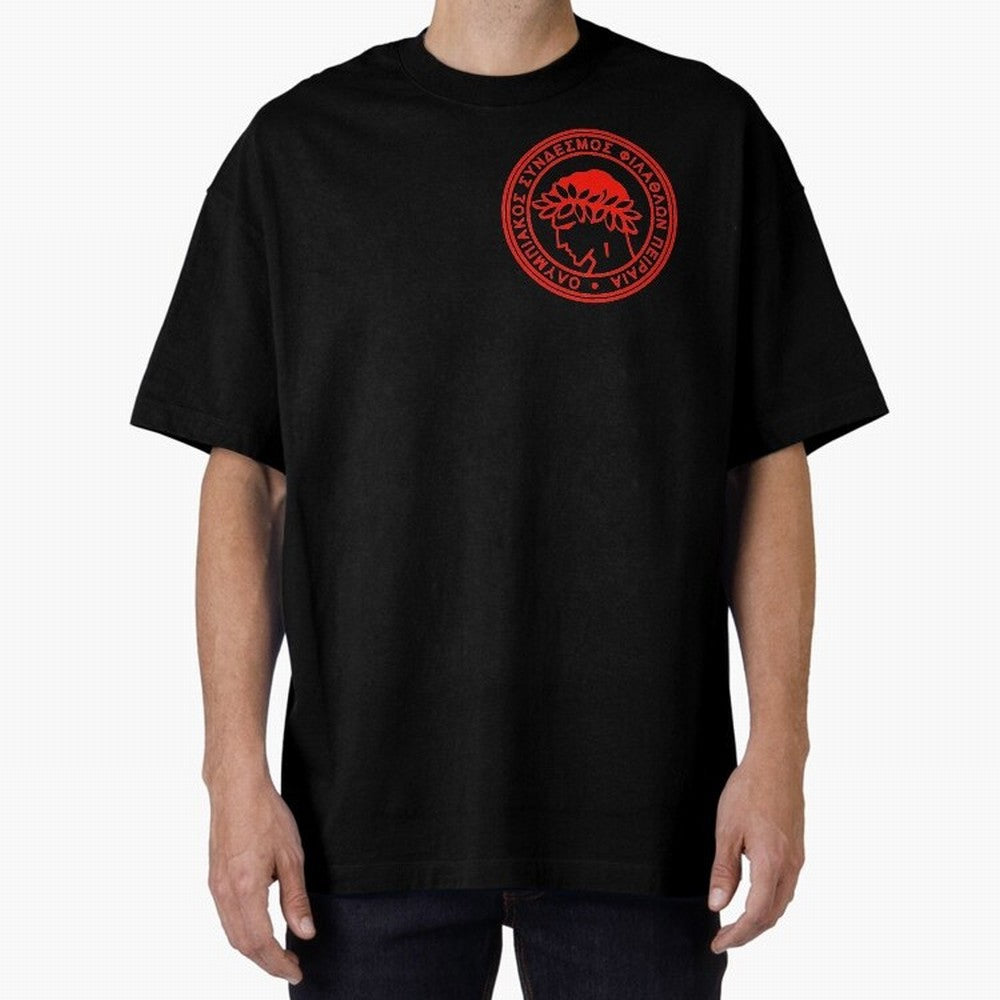 Olympiakos FC Oversized T-Shirt Bring Bold Fan Energy to Global Football Passion for FIFA World Cup 2026 Group Stage, Inspired by Messi, Neymar and Mbappe, Argentina and Brazil, Sports Nostalgia, International Competition, Famous Players and